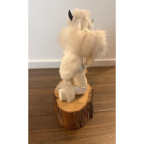 Vintage Vera Hudson Kachina Buffalo Warrior Handcrafted Figurine Sculpture White - Picture 3 of 12